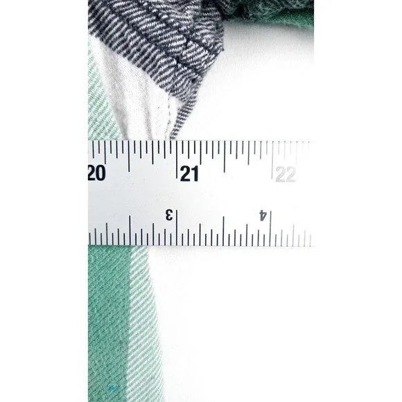 VANS Men's XL Plaid Button-Down Long Sleeve Shirt Tailored Fit Cotton Green - Picture 8 of 11